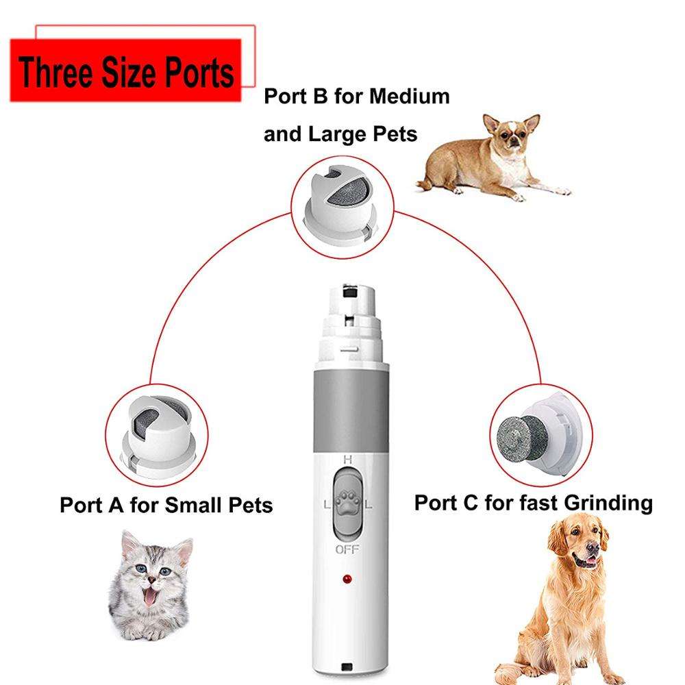 Ariseva Rechargeable Pet Nail Clipper Grinder