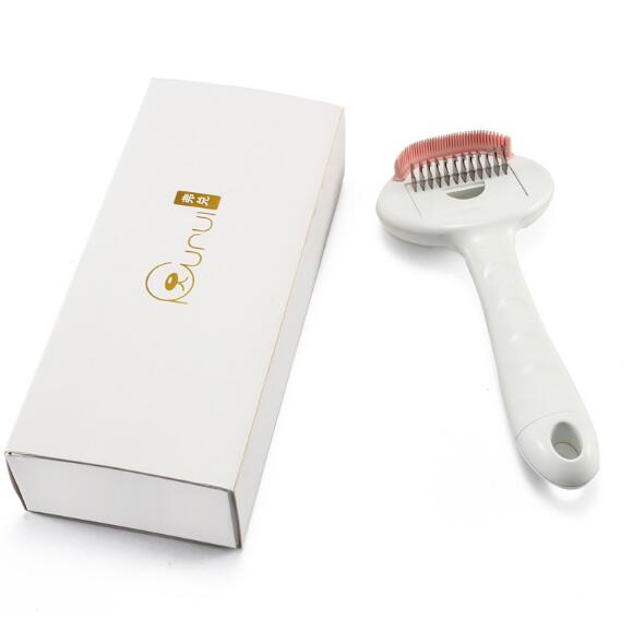 3 in 1 Dense Tooth Comb Dog Cat Hair Shedding Brush Pet Hair Remover Grooming Knot Tool Hair Lice Removal for Puppy Random Color