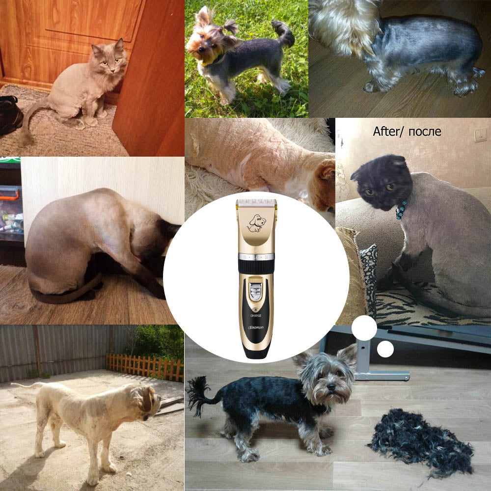 Ariseva Cordless Rechargable Pet Hair Trimmer 3mm 6mm 9mm 12mm